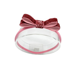 Shiny Ribbon Toddler Headband - Pink